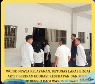 Jaga Kesehatan Warga Binaan, Lapas Binjai Edukasi Pentingnya Kebersihan Lingkungan